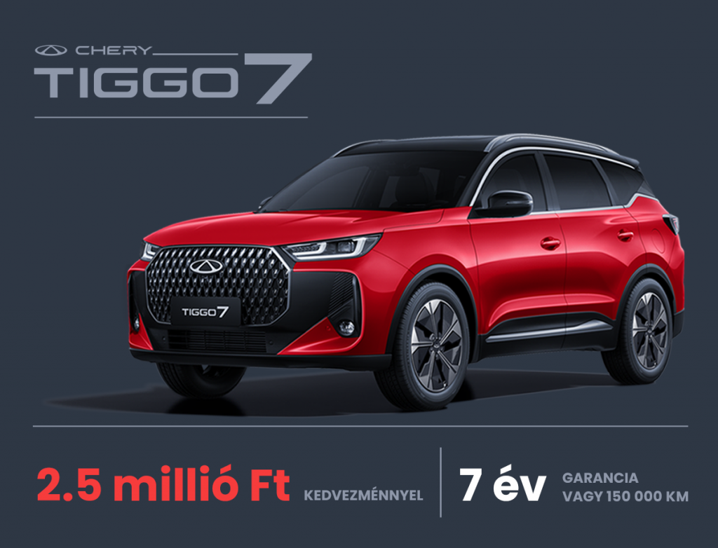 Chery Tiggo 7 a- aktuális akció